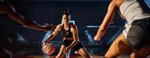 Kelsey Plum playing basketball