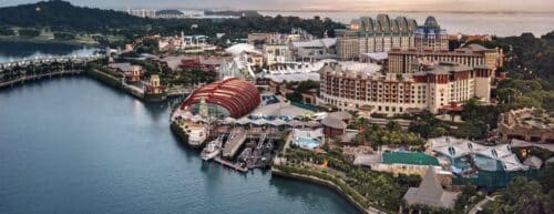 Resorts World Sentosa from the air