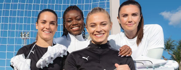 Sherida Spitse, Maya Le Tissier, Madelen Janogy, Jonna Andersson, Adelina Engman and Maika Hamano with PUMA boots