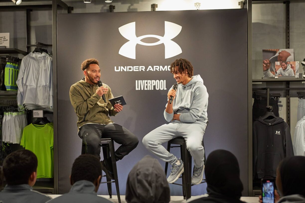 Trent alexander arnold opens under armour liverpool store 3
