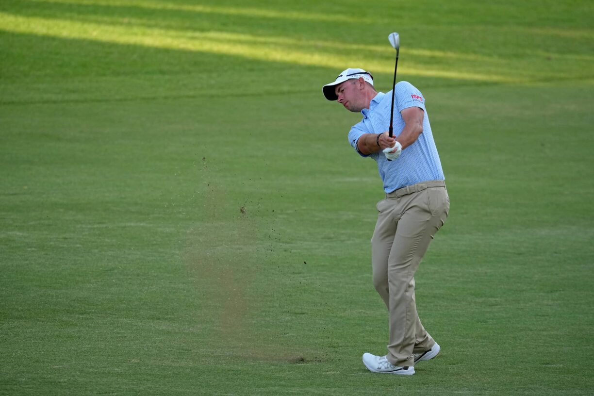 Lucas Herbert on the fairway