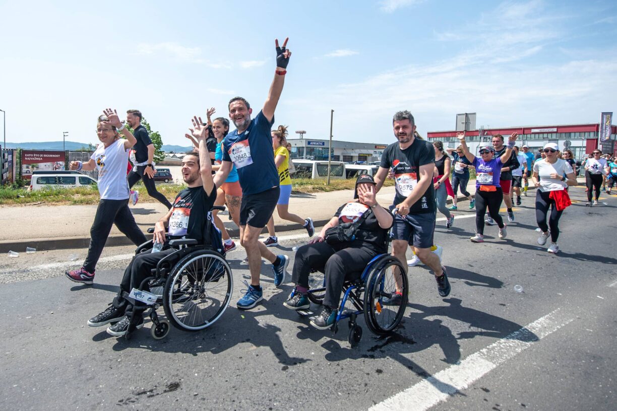 Participants during wings for life world run flagship run in zadar croatia
