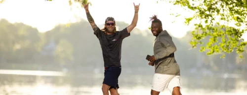 Participants perform during the eighth edition of the Wings for Life World Run - App Run in Orlando