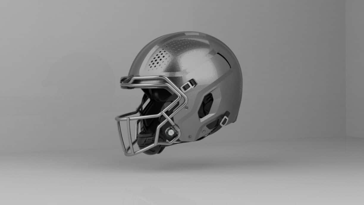 Nfl helmet in silver