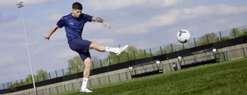 Christian Pulisic kicks a football