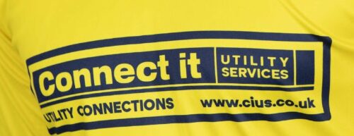 Hampshire Hawks Connect It Utility Services shirt sponsor