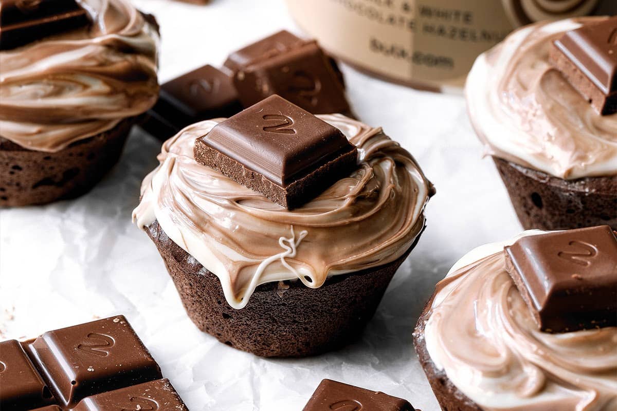 High-protein brownie cupcakes