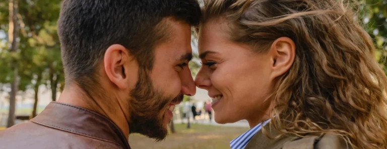 couple smiling at each other