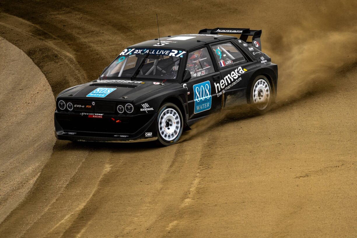 Sebastien loeb (fra) of the special one racing team seen during the fia world rallycross championship pre-season test in montalegre, portugal on may 29, 2023