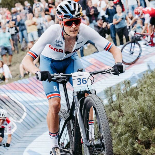 Thomas Pidcock of Great Britain as he rides to Gold in the Men’s Mountain Bike competition during the European Championships 2022 at Munich, Germany on August 19, 2022