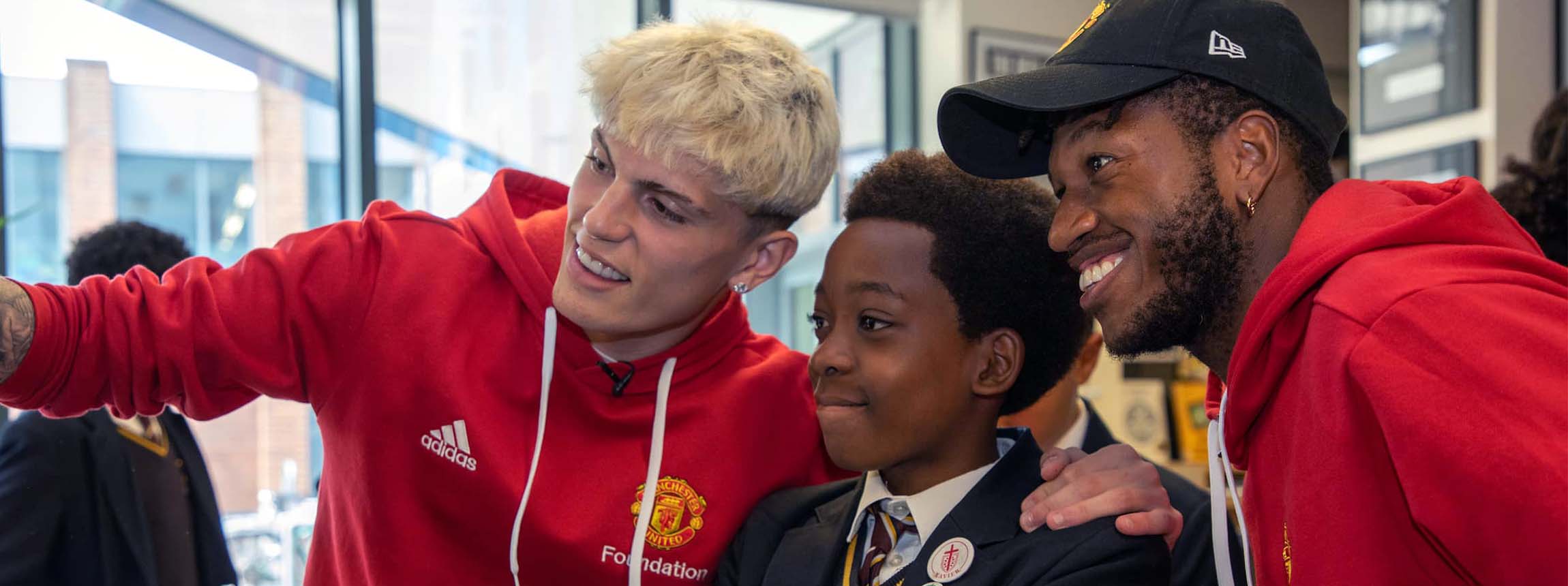 Alejandro Garnacho And Fred Surprise Students At Loreto High School