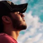 Young man looking at peace