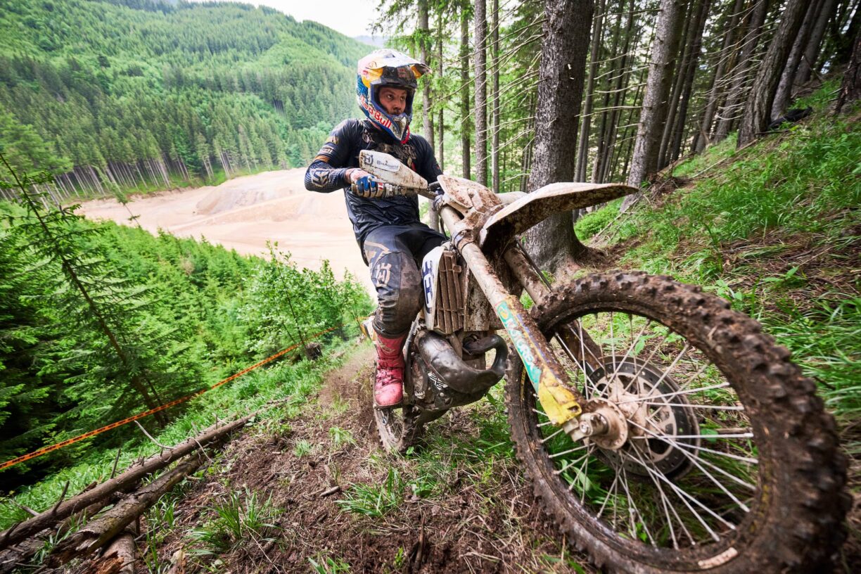 Billy Bolt seen during the Red Bull Erzbergrodeo in Eisenerz, Austria on June 11, 2023
