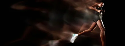 athlete wearing on shoes