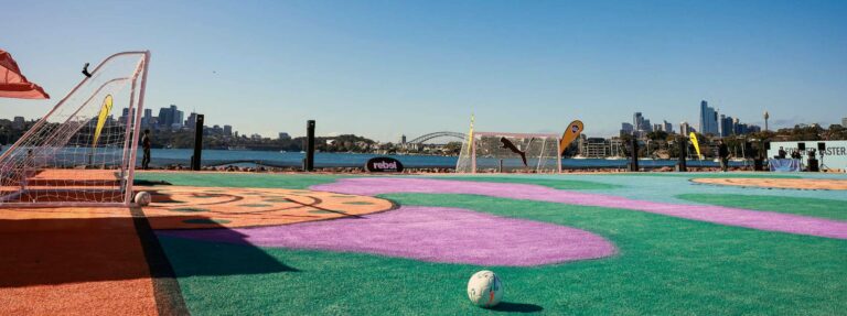 PUMA Pitch 4 with Sydney harbor in background