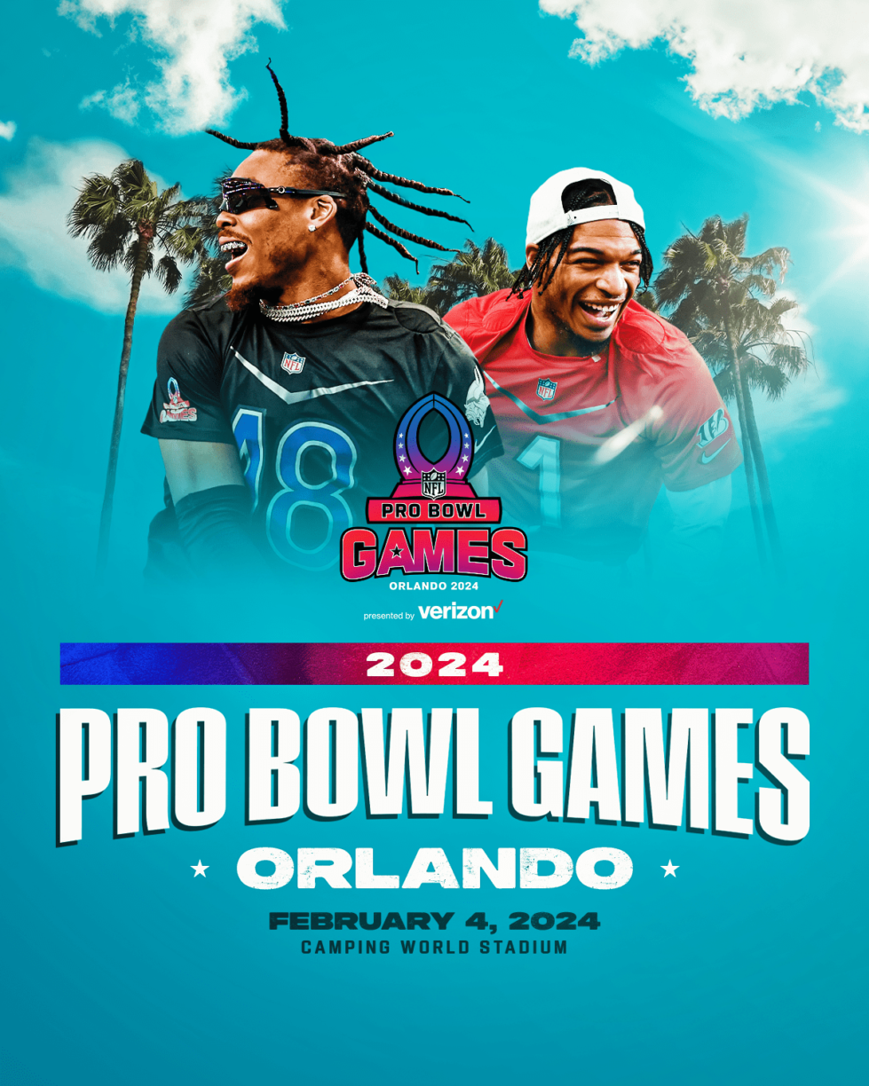 Pro bowl games announcement flyer