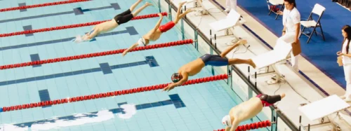 para olympians dive into swimming pool