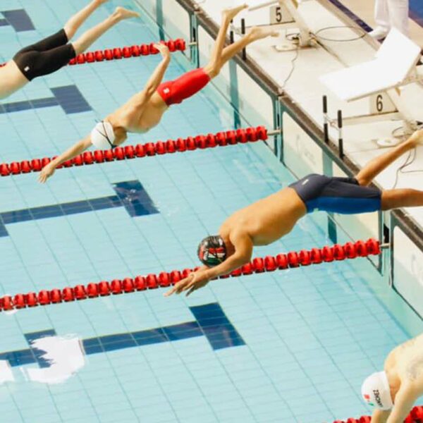 para olympians dive into swimming pool