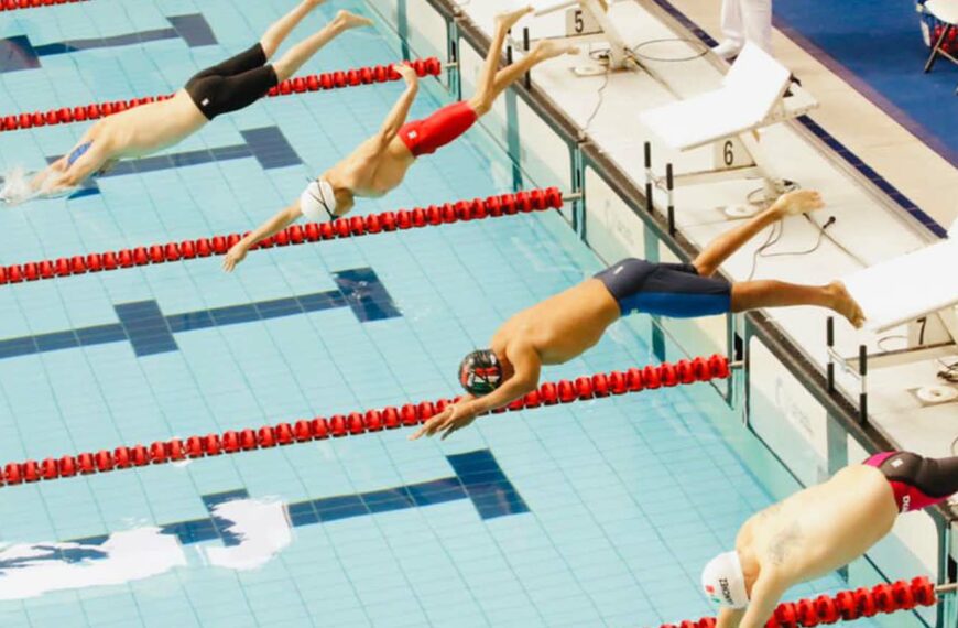 para olympians dive into swimming pool