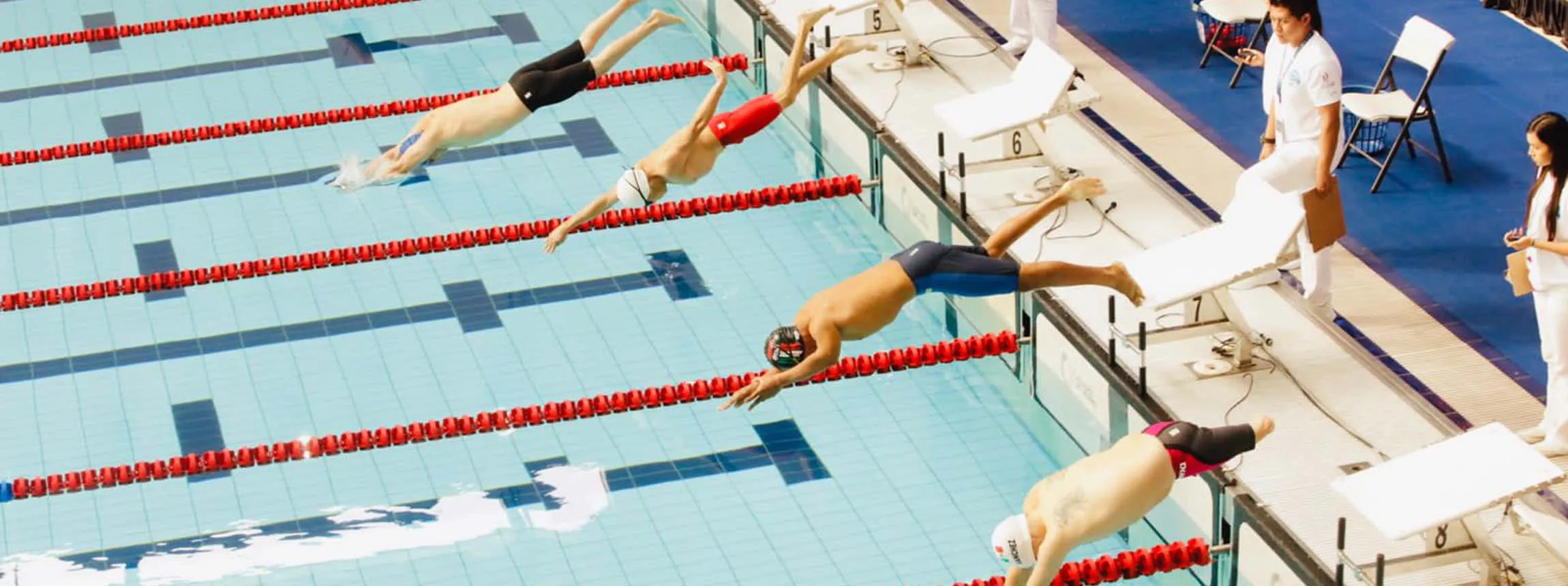 para olympians dive into swimming pool