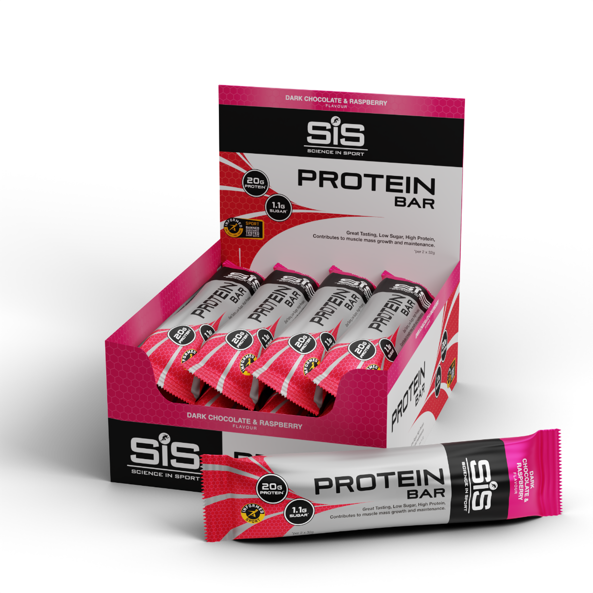Protein choc raspberry 12pack science in sport