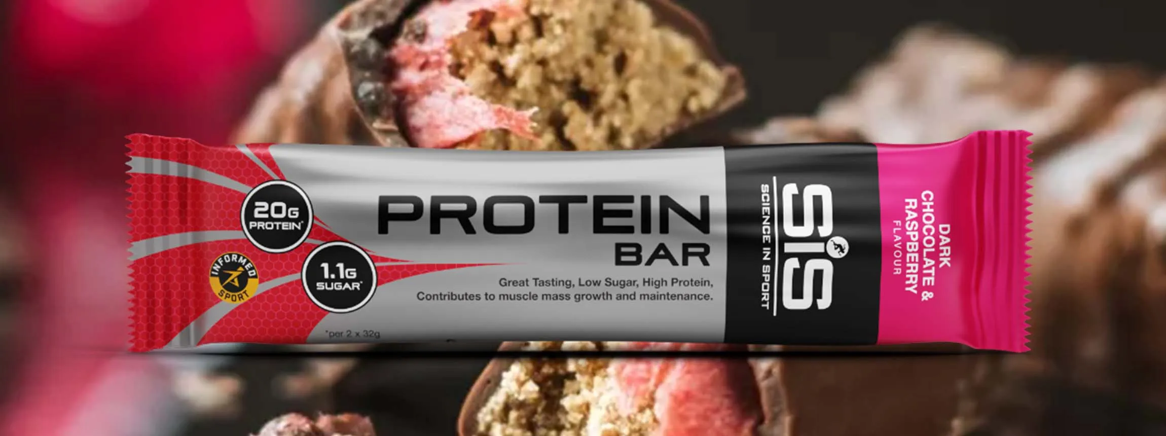 science in sport raspberry protein bar