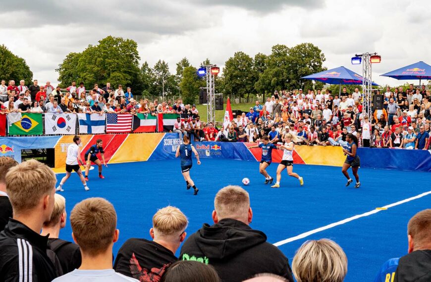 Germany women vs USA women perform at the Red Bull Four 2 Score World Final in Leipzig, Germany on August 5,2023