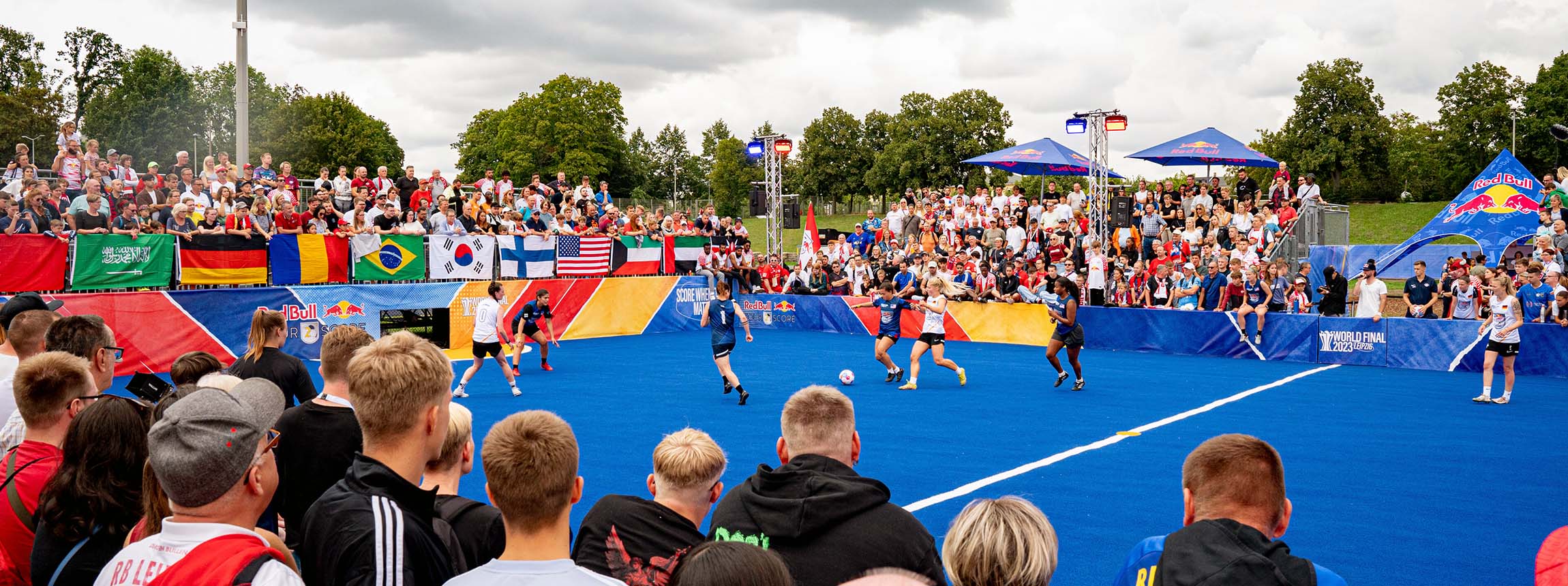 Germany women vs usa women perform at the red bull four 2 score world final in leipzig, germany on august 5,2023