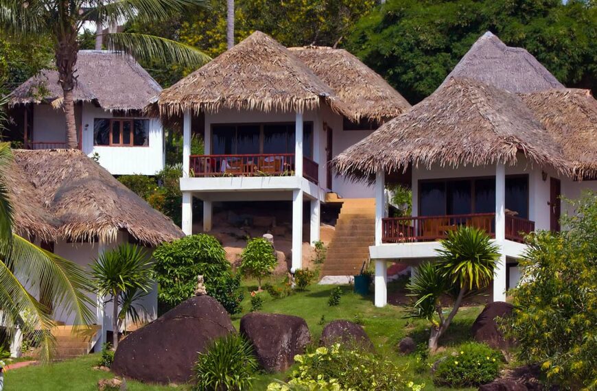 Tropical beach house on the island Koh Samui, Thailand