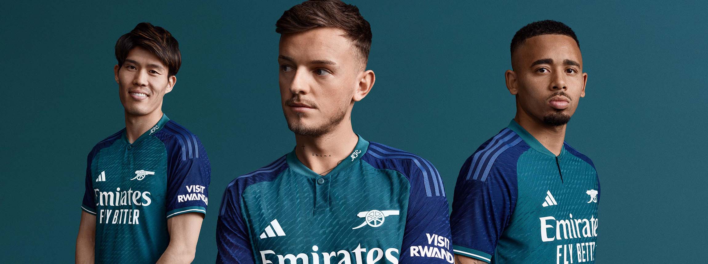 Arsenal players in new 202324 third kit