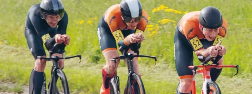 cyclists time trialling in the uk