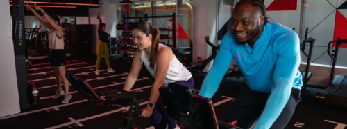 fitness lovers on wattbikes