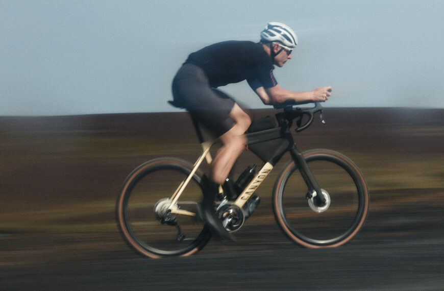 Cyclist on Canyon Grail Gravel Race Bike