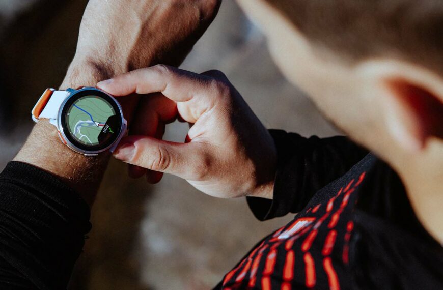 Polar wearer checks out their watch