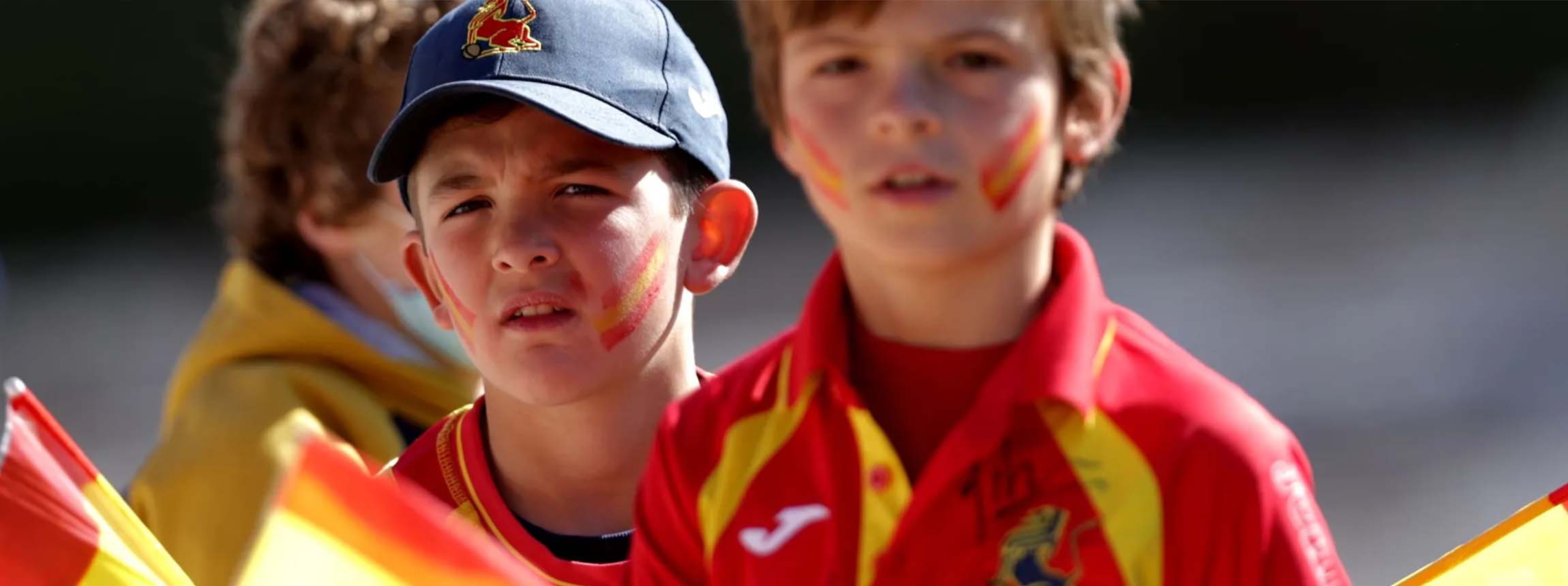 Rugby Children Supporting Spain