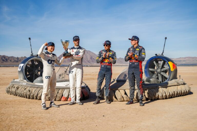 Yuki Tsunoda, Daniel Ricciardo, Sergio Perez, Max Verstappen