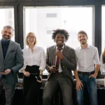 happy looking employees