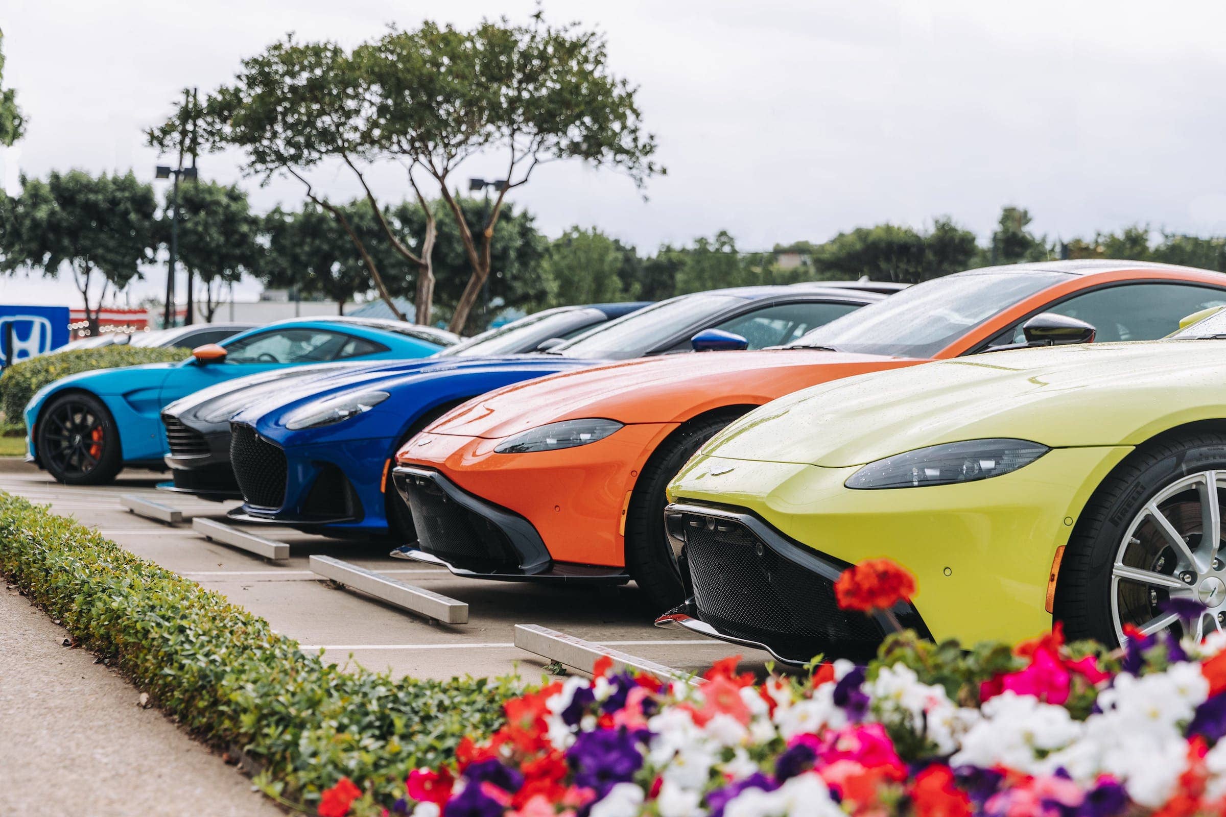 row of sports cars