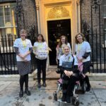 Fran Heley outside 10 Downing Street