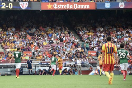 Lionel Messi in a La Liga match at Camp Nou, Barcelona