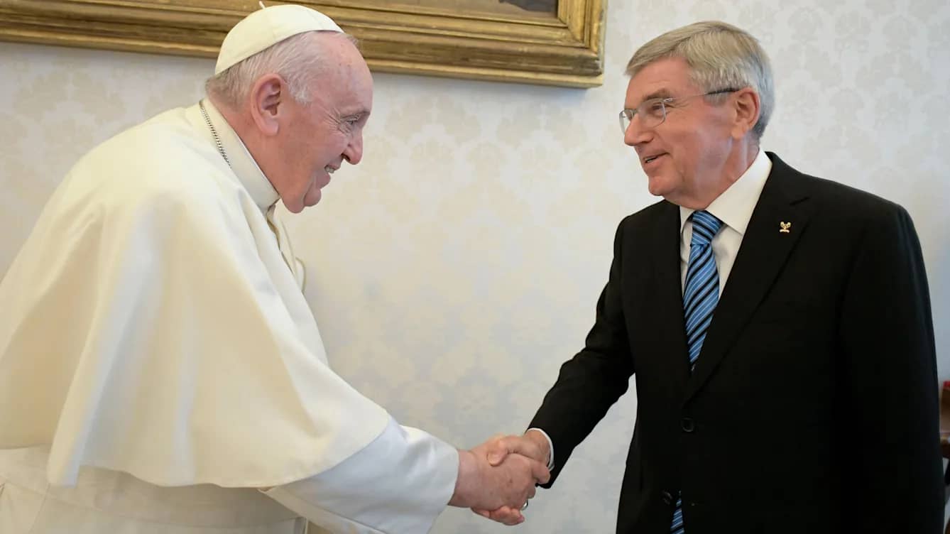 IOC President Thomas Bach meet Pope Francis