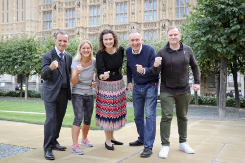 left to right: Alun Cairns MP, Kim Leadbeater MP, Wendy Chamberlain MP, Nick Smith MP, ukactive CEO Huw Edwards.