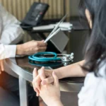 patient consulting with doctor or psychiatrist