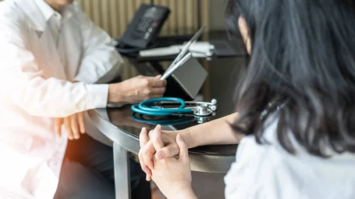 patient consulting with doctor or psychiatrist