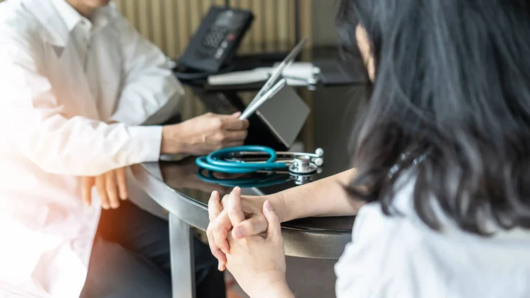 patient consulting with doctor or psychiatrist