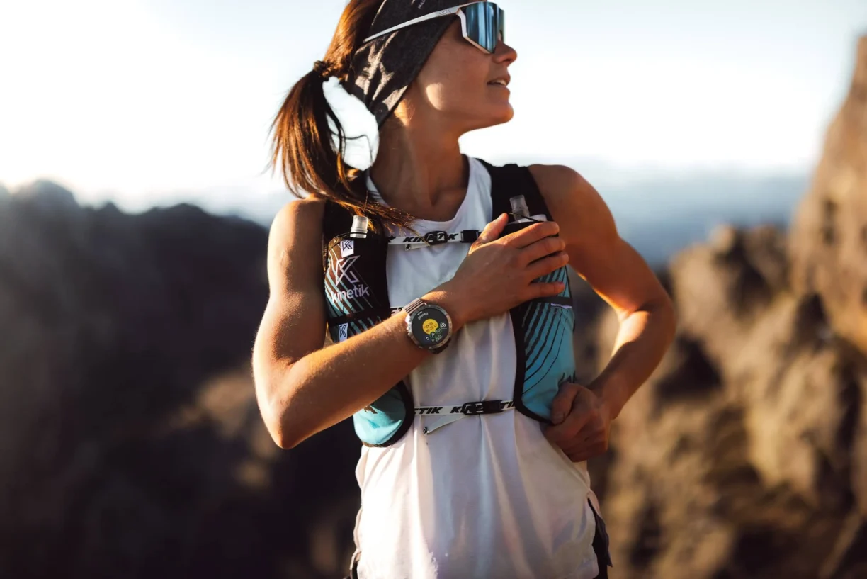 Athlete wearing Polar Grit X2 Pro watch