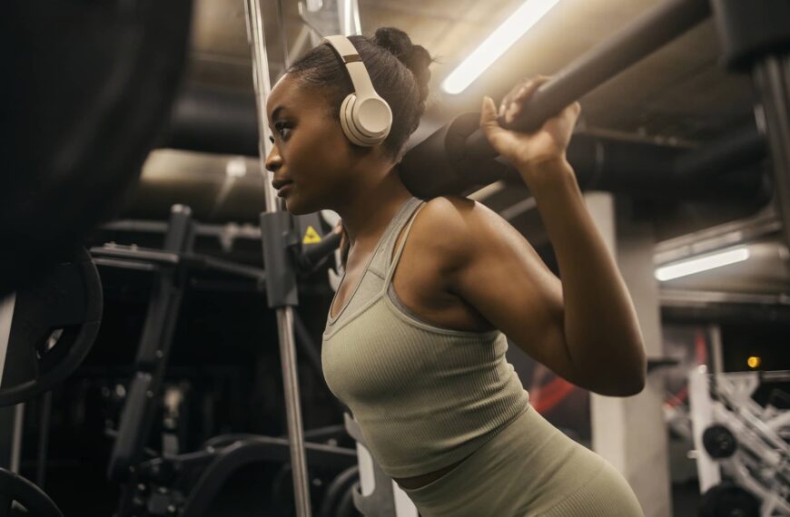 Young person lifting weights