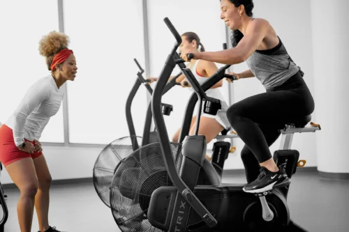 matrix fitness Total Body Cycle females trainer w-group cycling