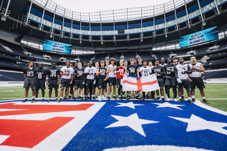 NFL_Academy_Players on Halfway Line