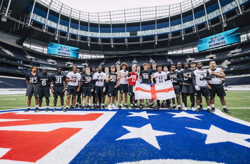 NFL_Academy_Players on Halfway Line